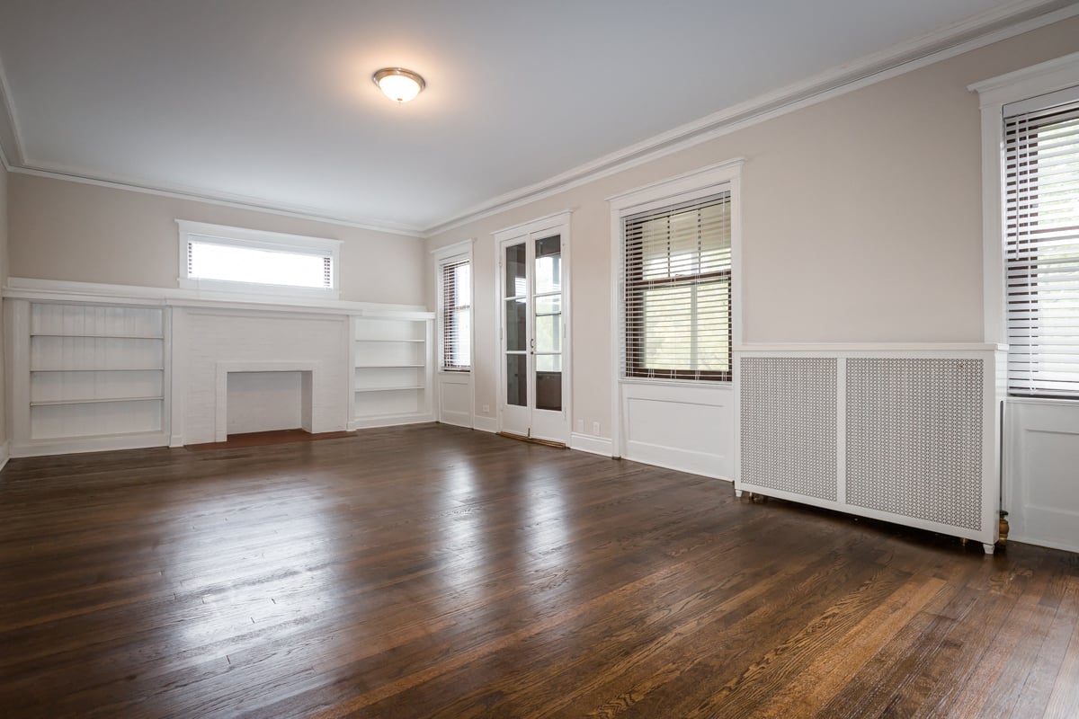 renovated apartment hyde park chicago rent fireplace hardwood floors storage sunroom